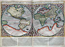Mappemonde de Mercator publiée en 1569.